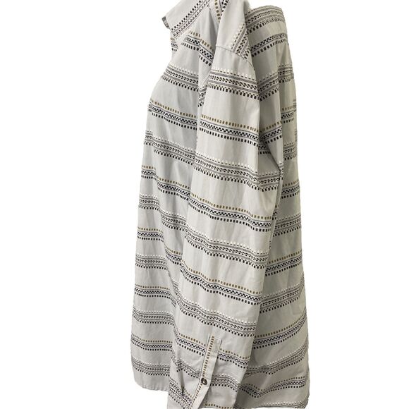 The North Face Long Sleeve Button Down Striped Shirt Mens Size XL Light Gray B16 - Picture 7 of 11
